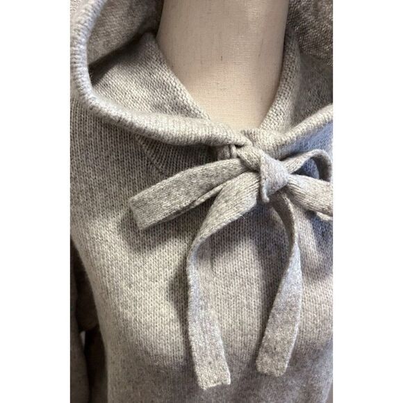 H&M L.O.G.G. Hooded Boyfriend Oversize Knit Wool Blend Sweater Womens XSMALL - Picture 8 of 12
